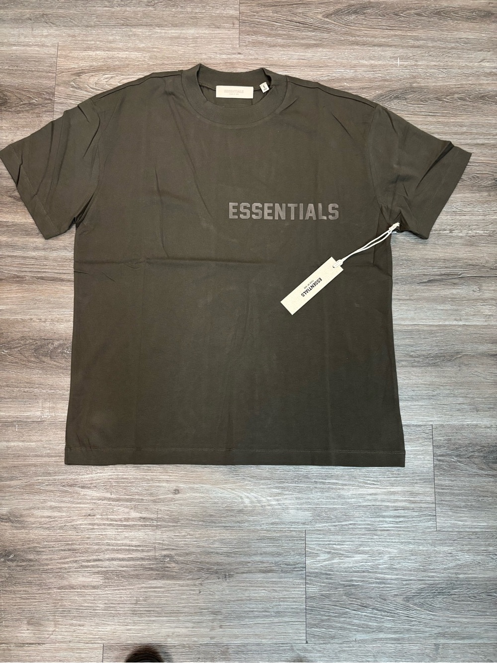 SS23 fear of god essentials Off Black tee